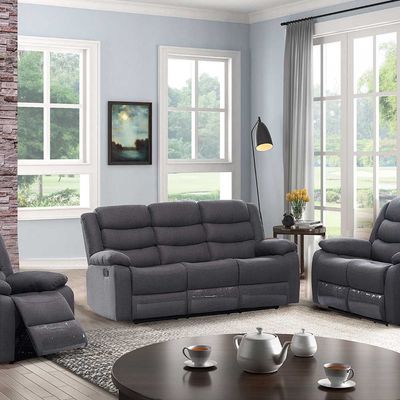 Homer 1-Seater Fabric Recliner - Dark Grey - With 2-Year Warranty